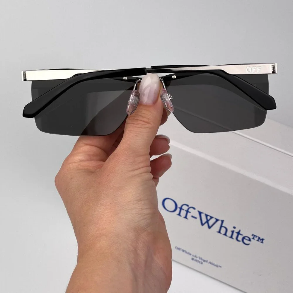Off-White RIMINI Sunglasses – Silver Rectangle Frame Mirror |Model OERI095 7272